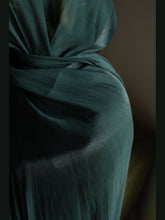 Forest Green Organza Silk Hijab