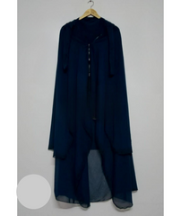 Navy blue double layer zipper