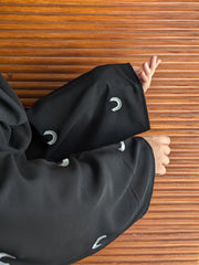 “Moon Embroidered Abaya by HS Abayas”