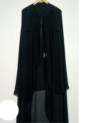 Black double layer zipper