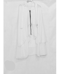 White double layer zipper