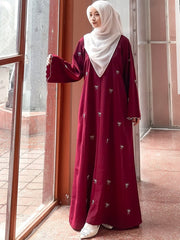 Trendy Bow Maxi maroon Abaya