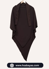 Single Layer Premium Khimar (dark brown)