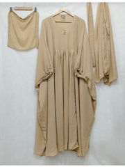 🌟 HS Abayas' 4-Piece Caftan Abaya Set (Biege) – Elegant and Versatile! 🌟  FREE SHIPPING NOW