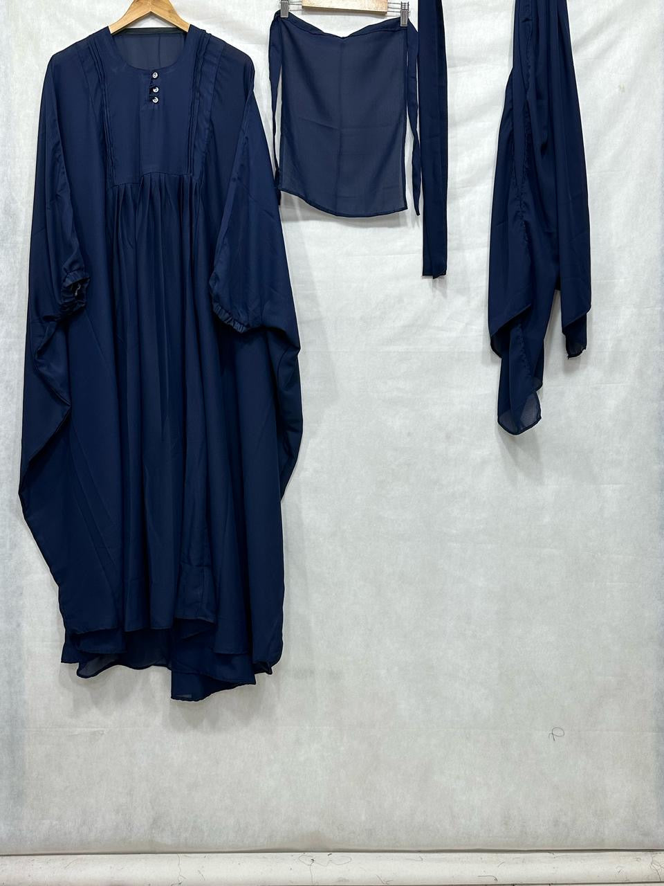 🌟 HS Abayas' 4-Piece Caftan Abaya Set (Navy Blue )  – Elegant and Versatile! 🌟 FREE SHIPPING NOW