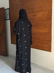 “Moon Embroidered Abaya by HS Abayas”