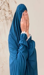 Full-Size Swiss Lawn Prayer Jilbab with Matching Bag