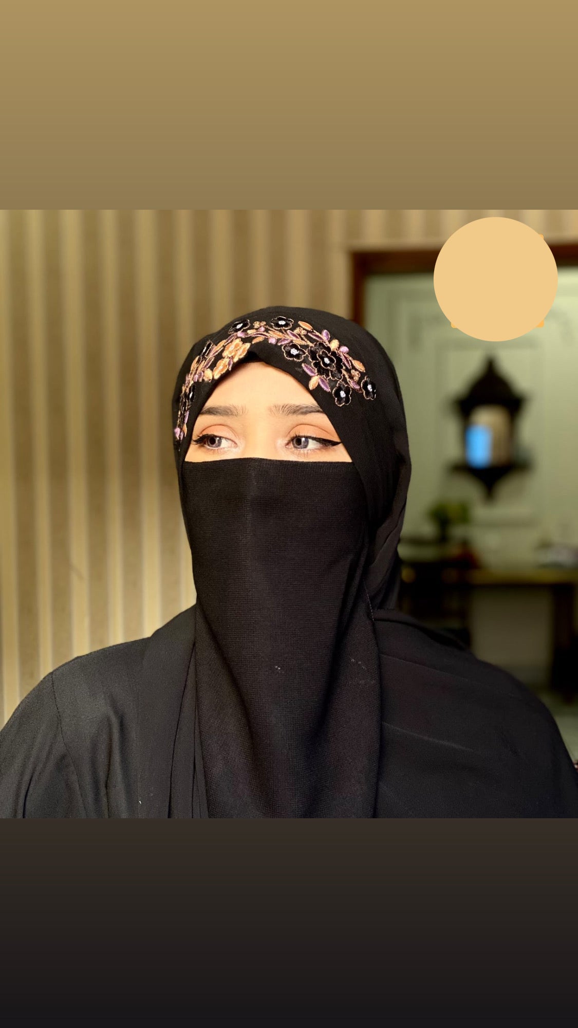 Emborided-Ready To Wear Hijab (Black)