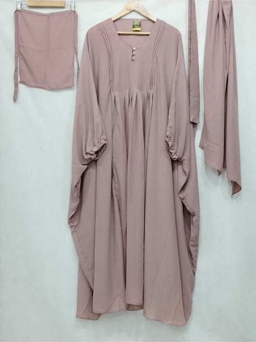 🌟 HS Abayas’ 4-Piece Caftan Abaya Set (Soft Pink)  – Elegant and Versatile! 🌟 FREE SHIPPING NOW