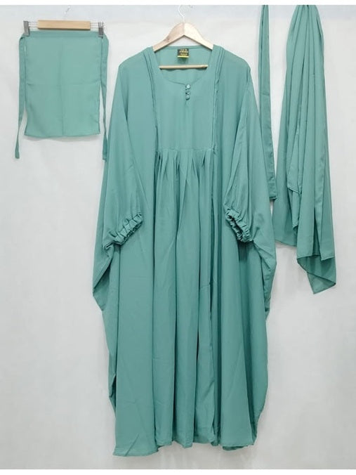 🌟 HS Abayas' 4-Piece Caftan Abaya Set (Green) – Elegant and Versatile! 🌟 FREE SHIPPING NOW