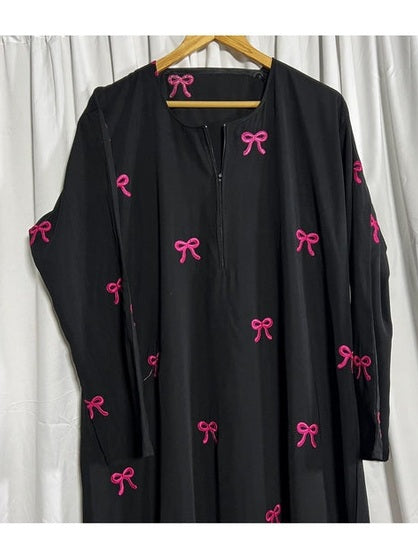 “Pink Bow Abaya by HS Abayas”