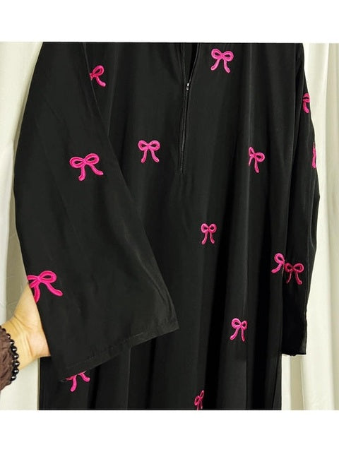 “Pink Bow Abaya by HS Abayas”