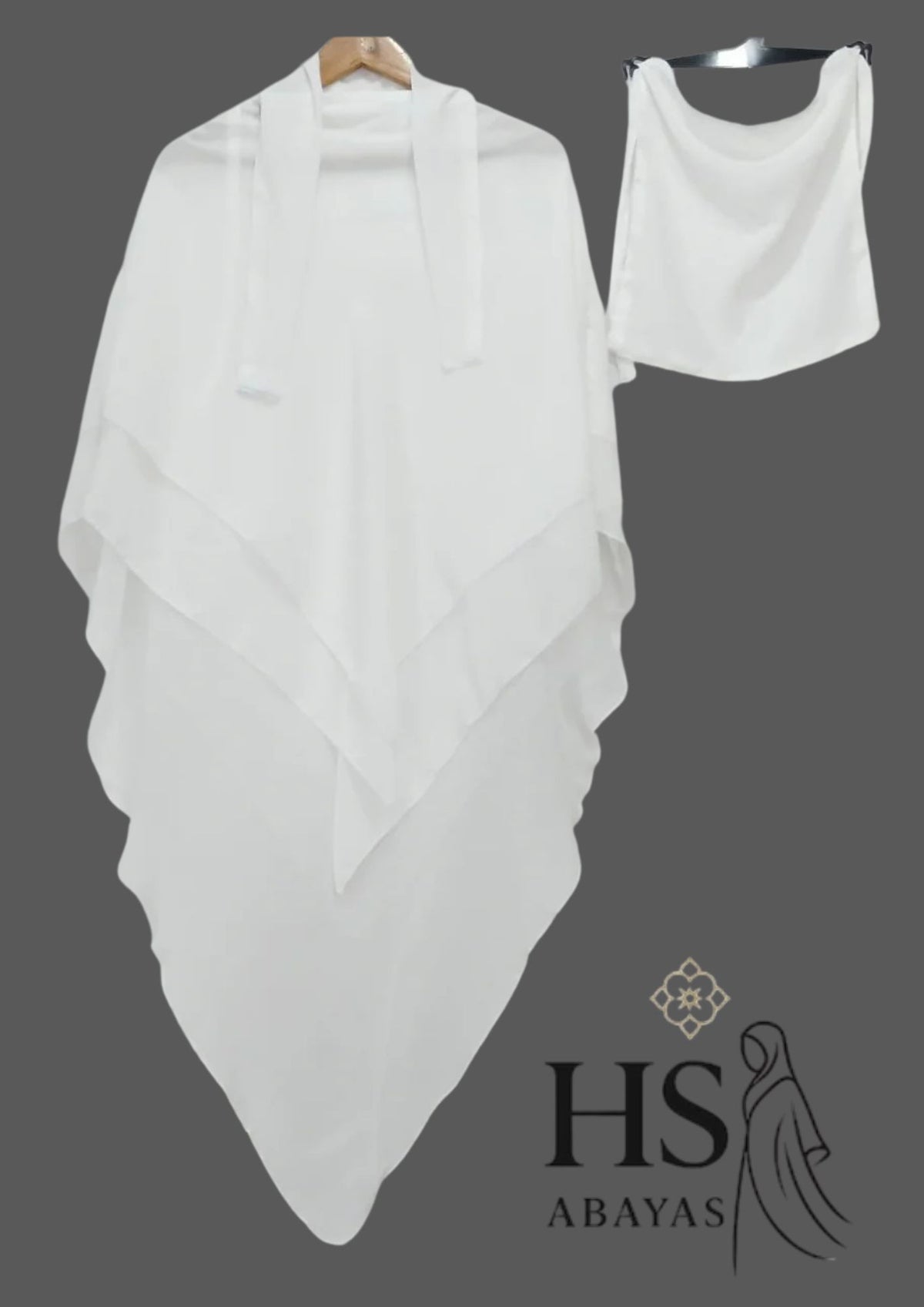3 Layer Premium Khimar (White)