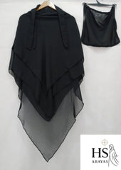 3 Layer Premium Khimar (Black)