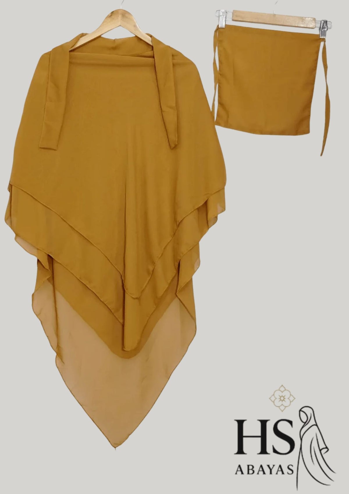 3 Layer Premium Khimar (Mustard)