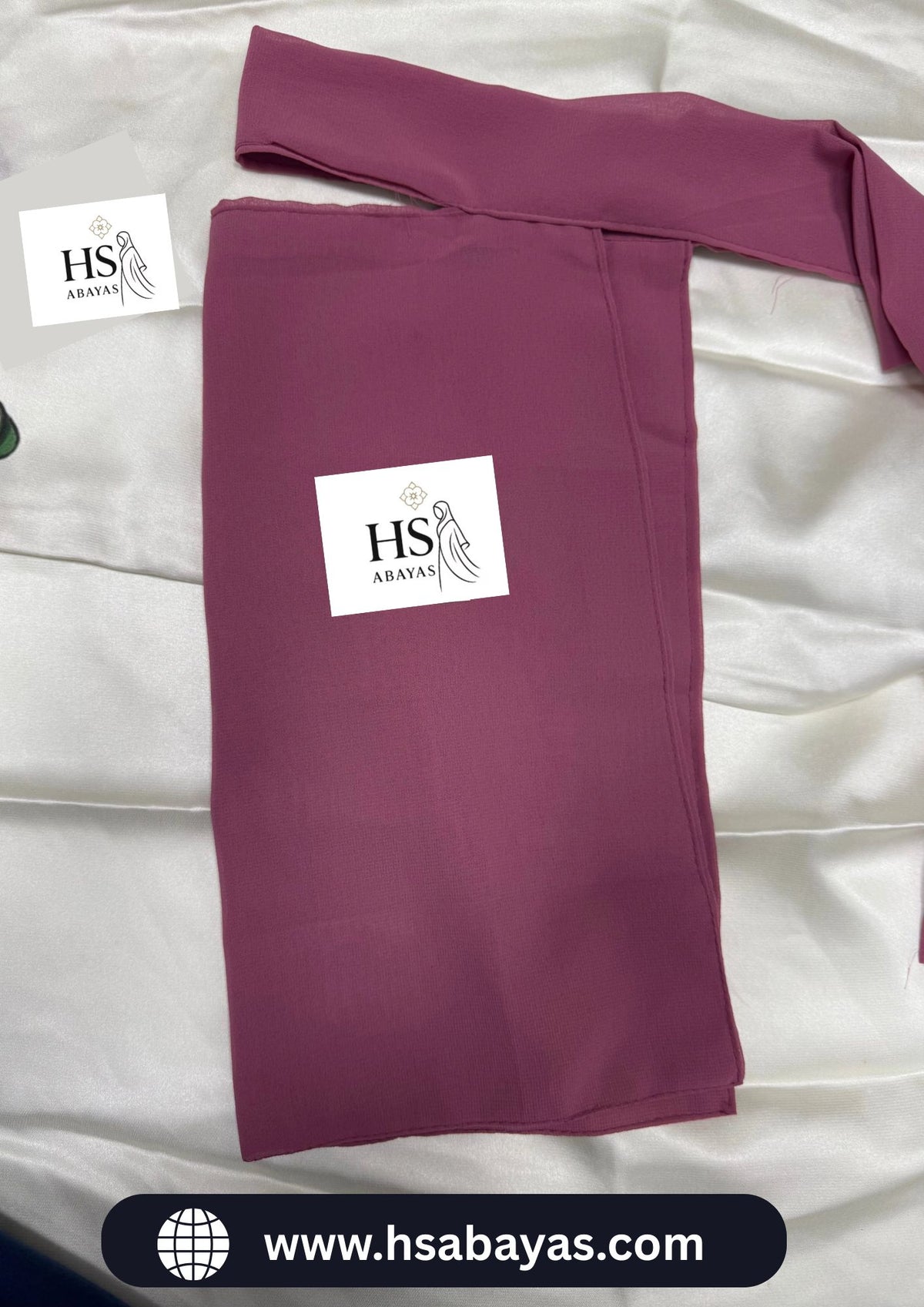 Long Saudi Niqab Dark Pink