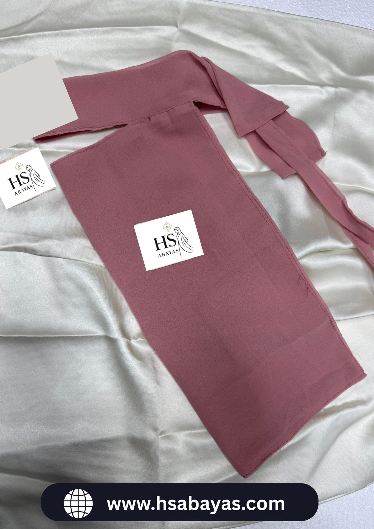Long Saudi Niqab Light Pink