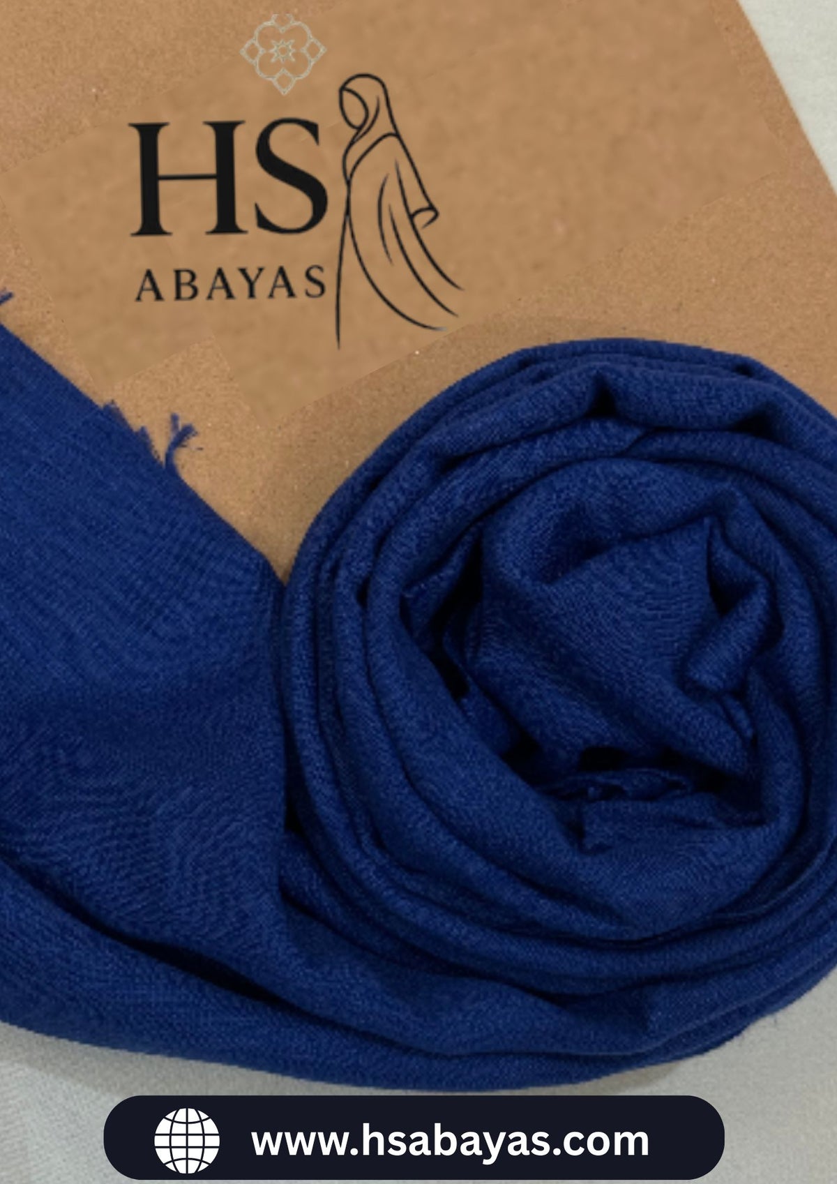 Turkish Lawn Hijab - Navy Blue