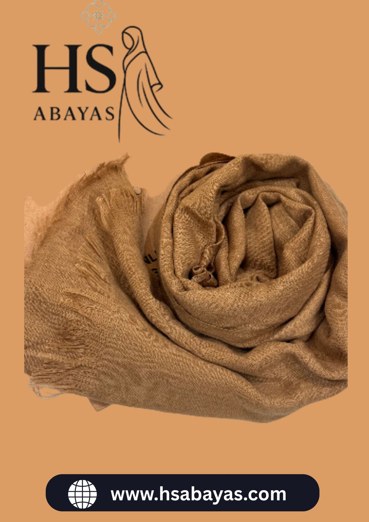 Turkish Lawn Hijab - Light Brown
