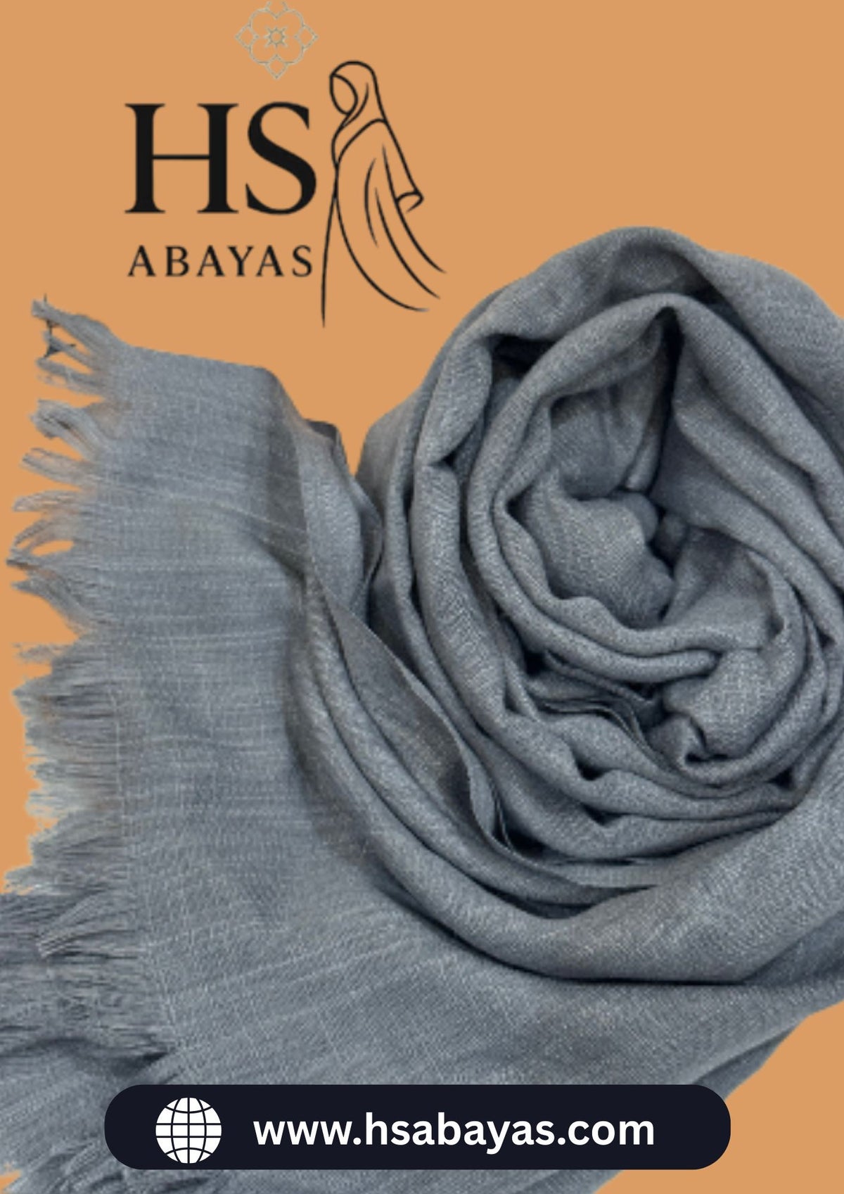 Turkish Lawn Hijab - Grey