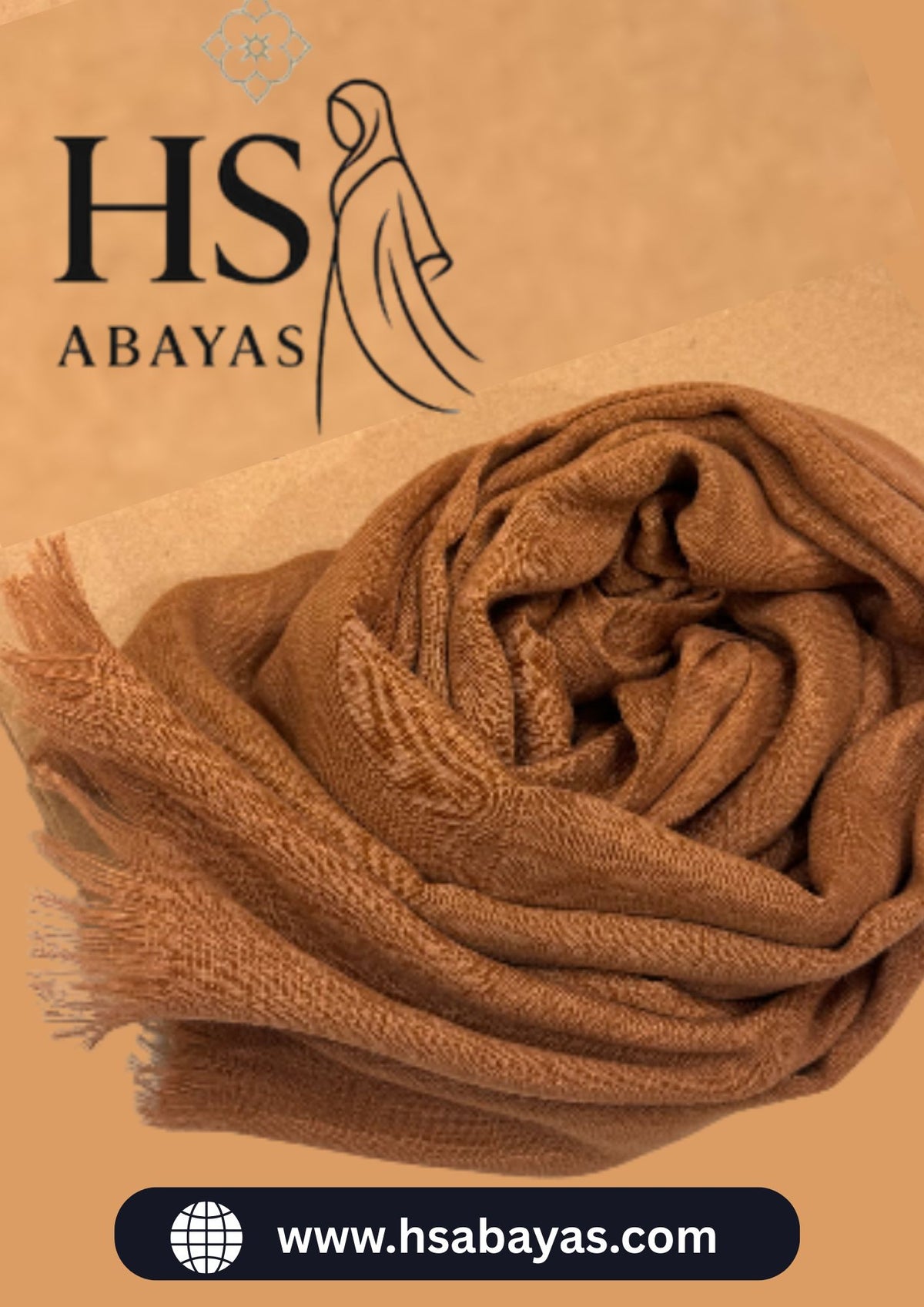 Turkish Lawn Hijab - Camel Brown