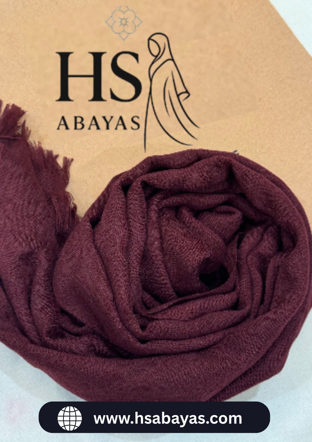 Turkish Lawn Hijab - Burgundy