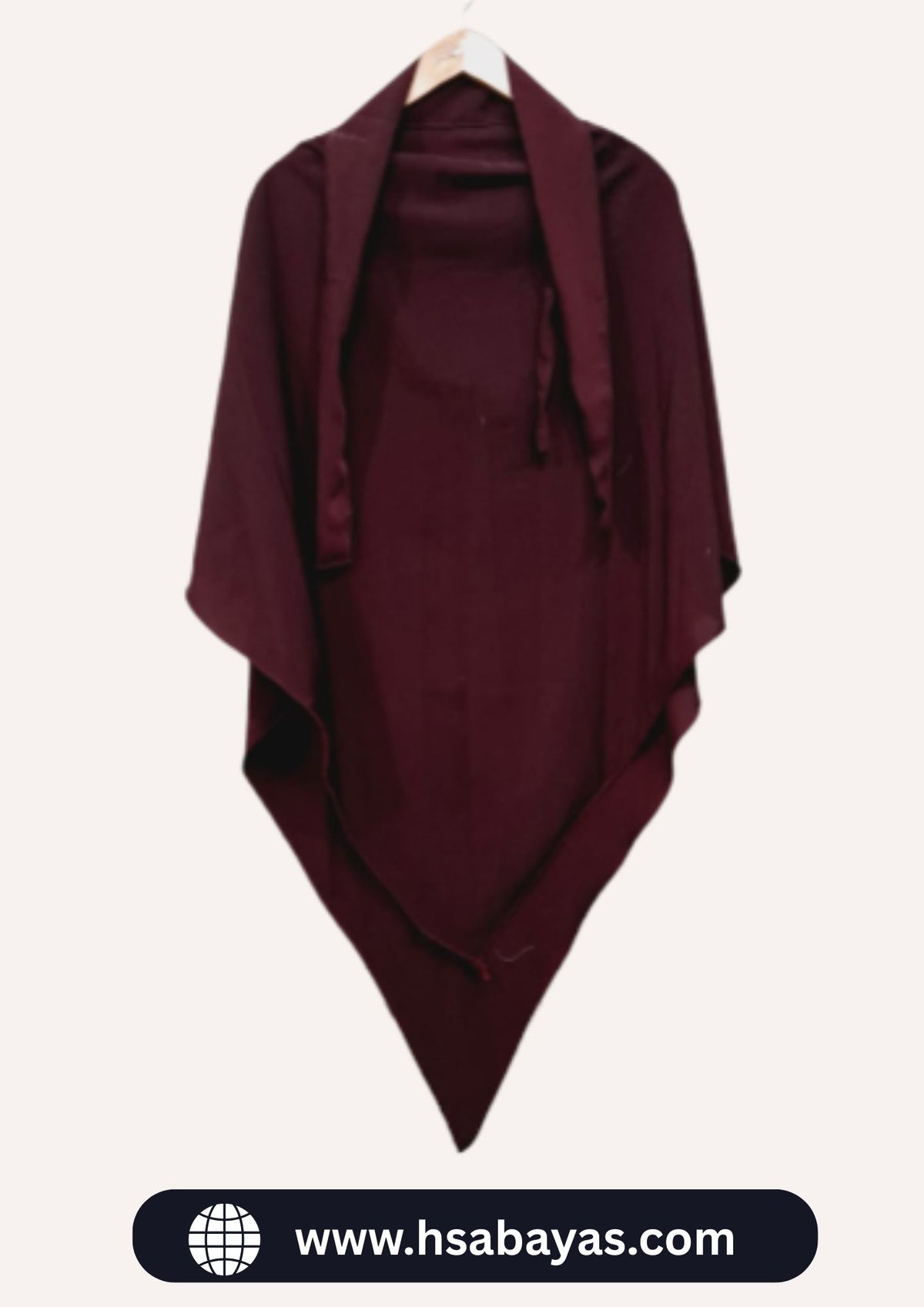 Single Layer Premium Khimar (maroon)