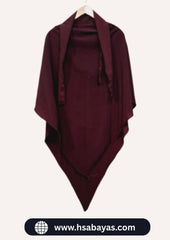 Single Layer Premium Khimar (maroon)