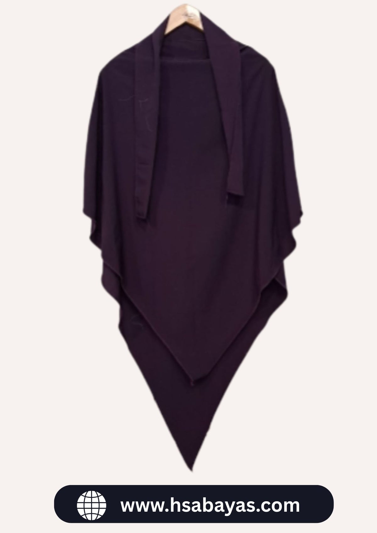Single Layer Premium Khimar (Dark Purple)