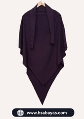 Single Layer Premium Khimar (Dark Purple)