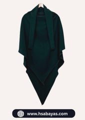 Single Layer Premium Khimar (Dark Green)