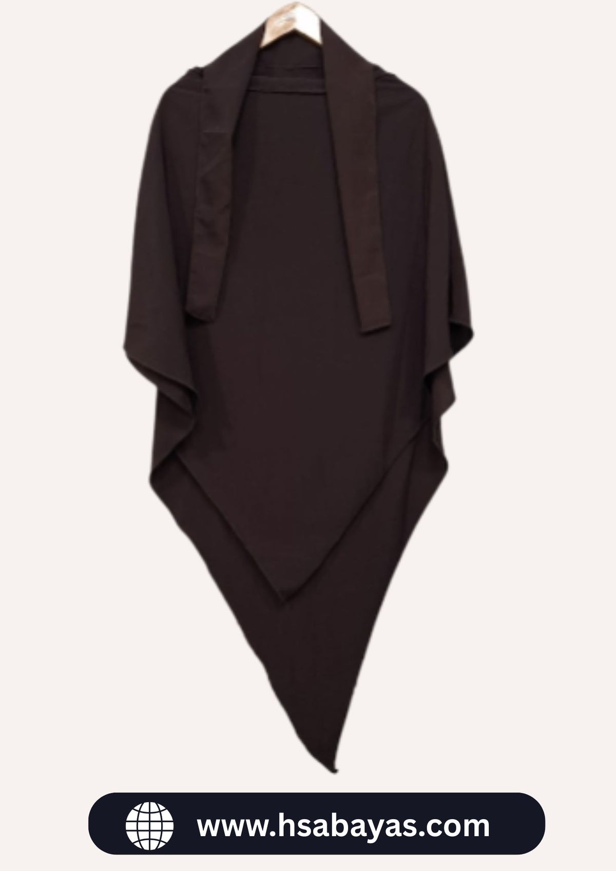 Single Layer Premium Khimar (dark brown)