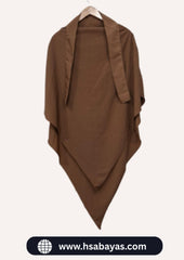 Single Layer Premium Khimar (Brown)