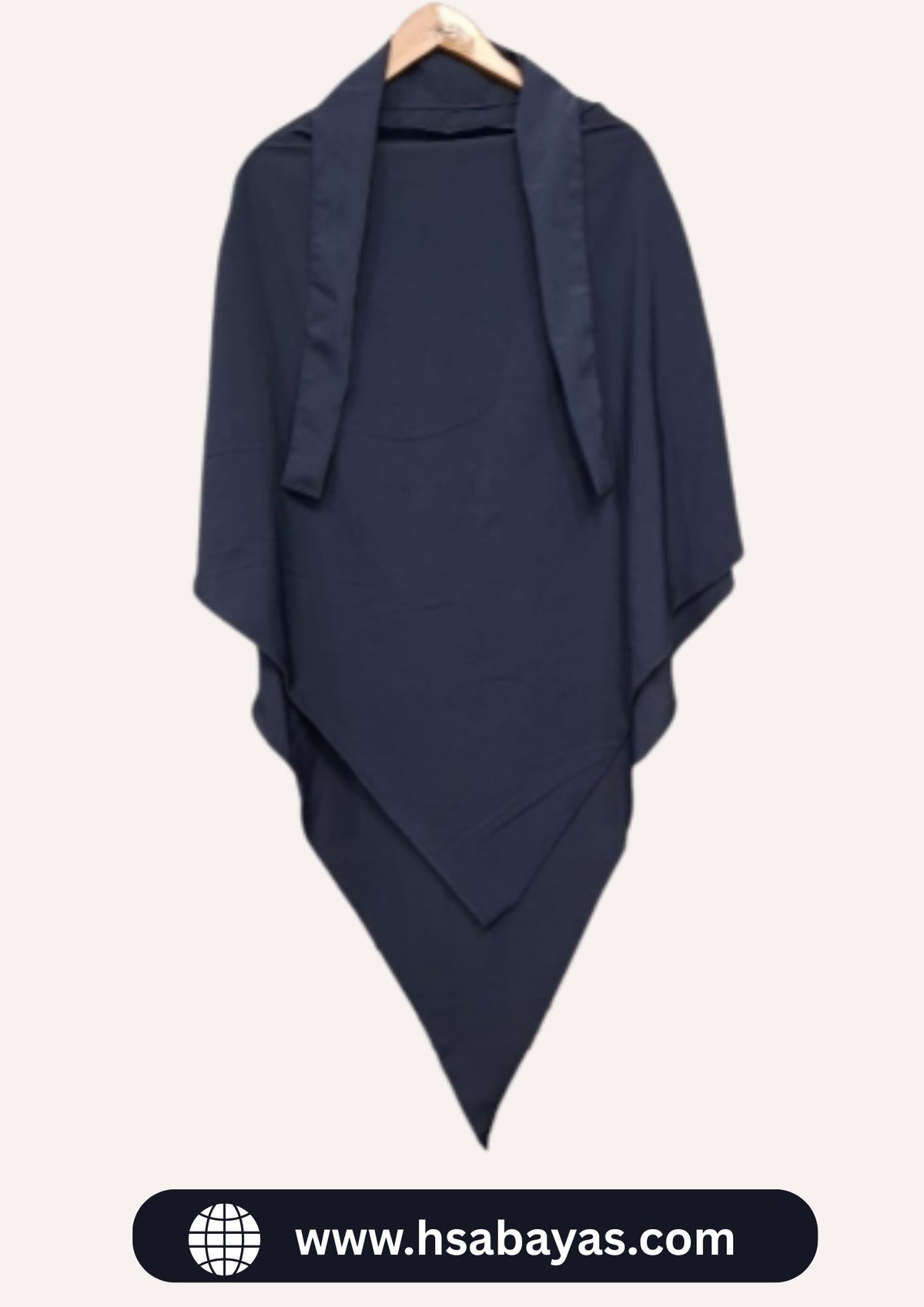 Single Layer Premium Khimar (Blueish Grey)