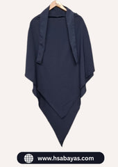 Single Layer Premium Khimar (Blueish Grey)