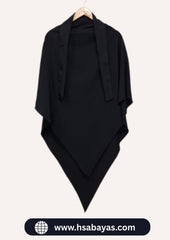 Single Layer Premium Khimar (Black)